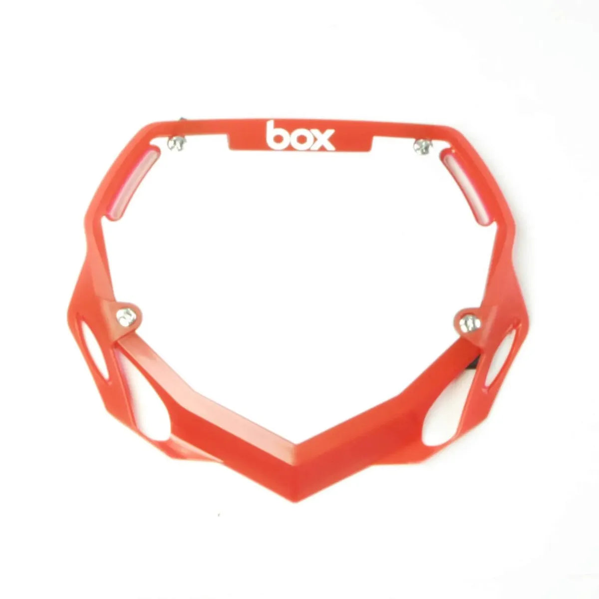 Box Two BMX Race Number Plate - Translucent Red
