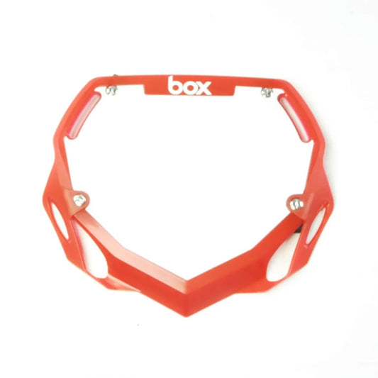 Box Two BMX Race Number Plate - Translucent Red