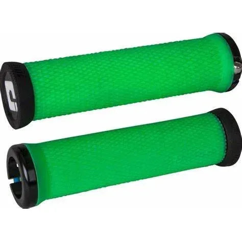 ODI Elite Motion Lock-On BMX Race/MTB/Downhill Grips - 130mm - Retro Green/Black Clamps