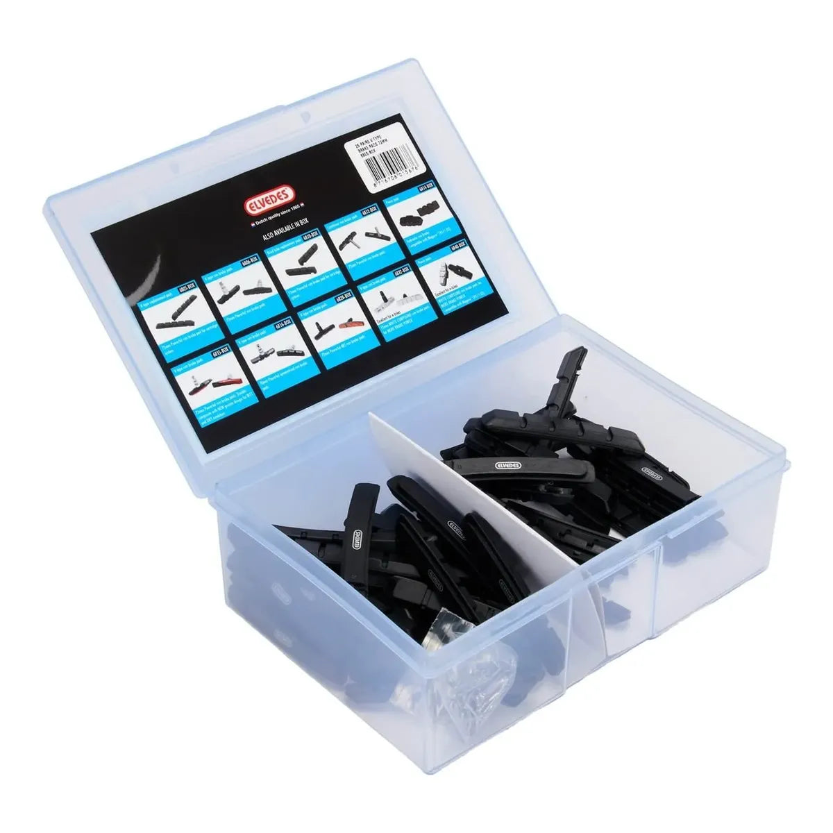 Elvedes BMX Race/MTB/Downhill Cartridge Brake Pads - 72mm - 25 Pairs - Black