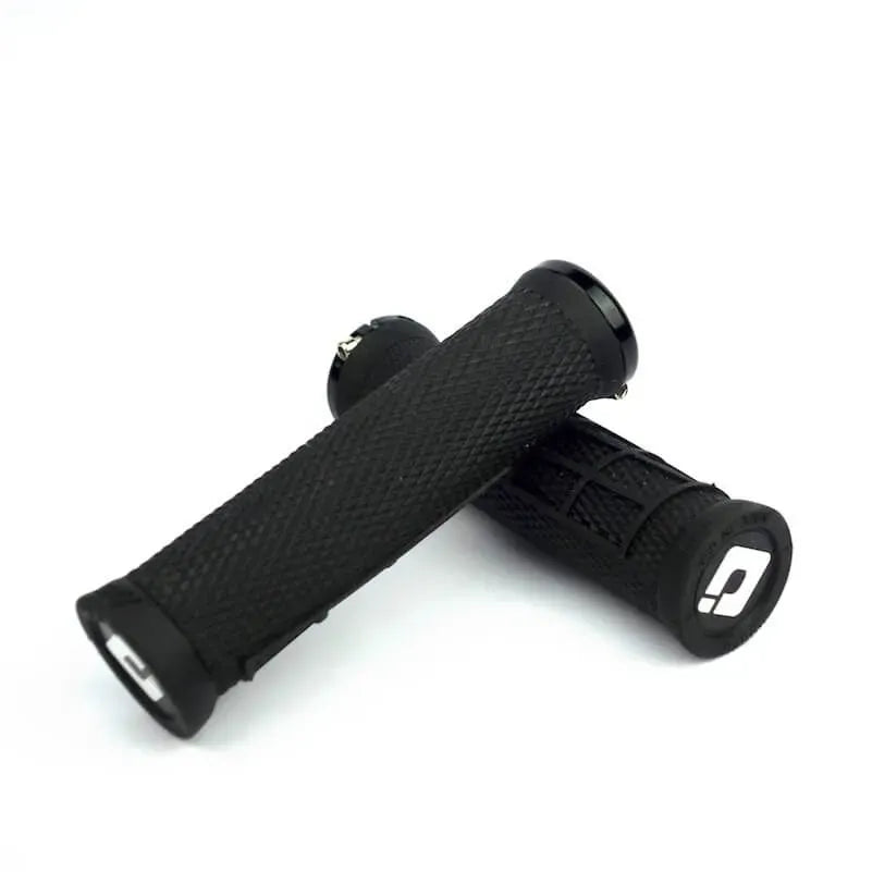 ODI Elite Flow Lock-On BMX Race/MTB/Downhill Grips - 130mm - Black/Black Clamps