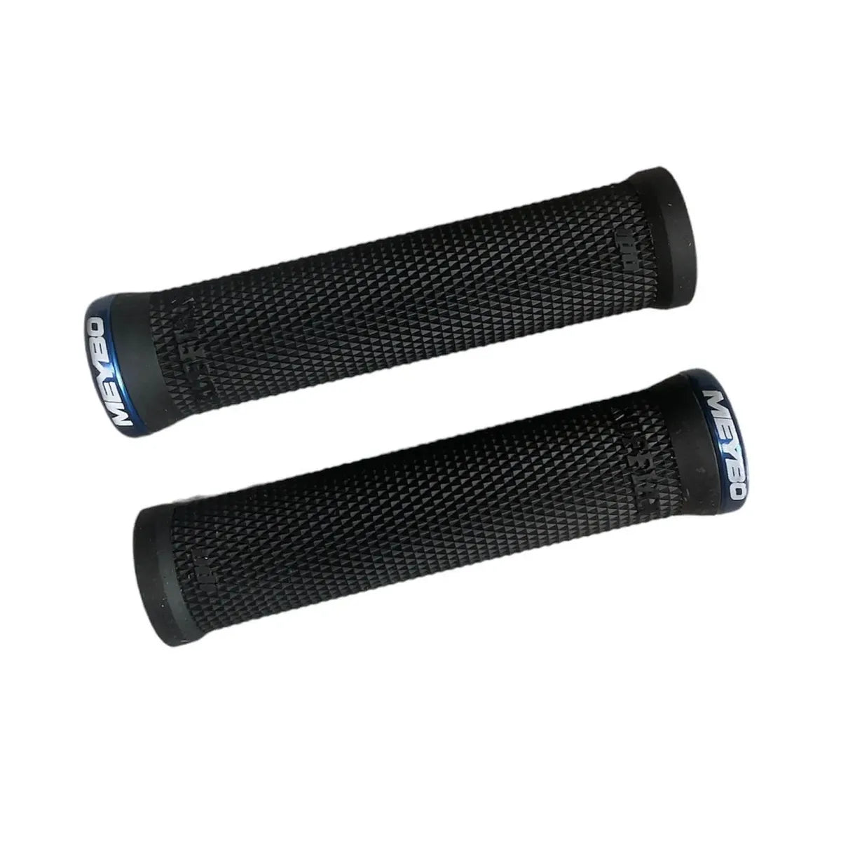 ODI Ruffian Meybo V2.1 Lock-On BMX Race/MTB/Downhill Grips - 135mm - Black/Blue Clamps