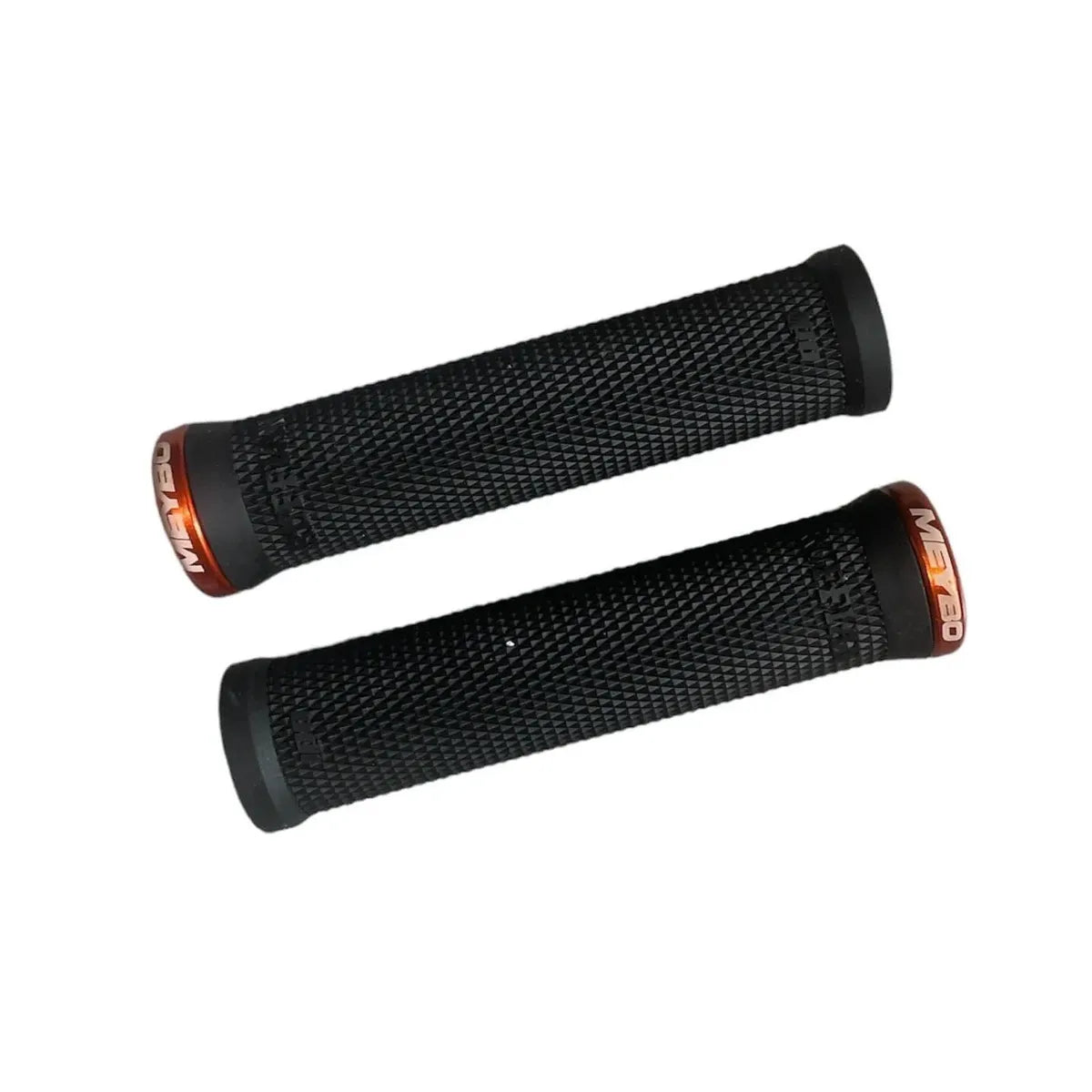 ODI Ruffian Meybo V2.1 Lock-On BMX Race/MTB/Downhill Grips - 135mm - Black/Orange Clamps