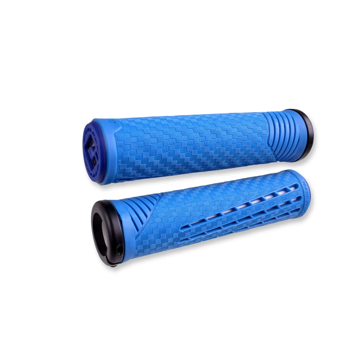 ODI Connor Fields V2.1 Lock-On BMX Race/MTB/Downhill Grips - 135mm - Blue/White/Black Clamps