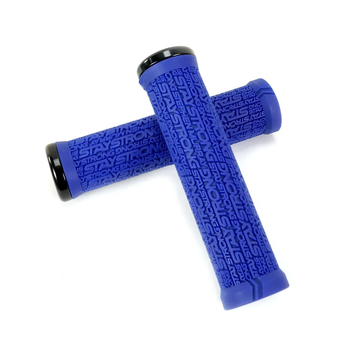 ODI Stay Strong X React. V2.1 Lock-On BMX Race/MTB/Downhill Grips - 130mm - Blue/Black Clamps