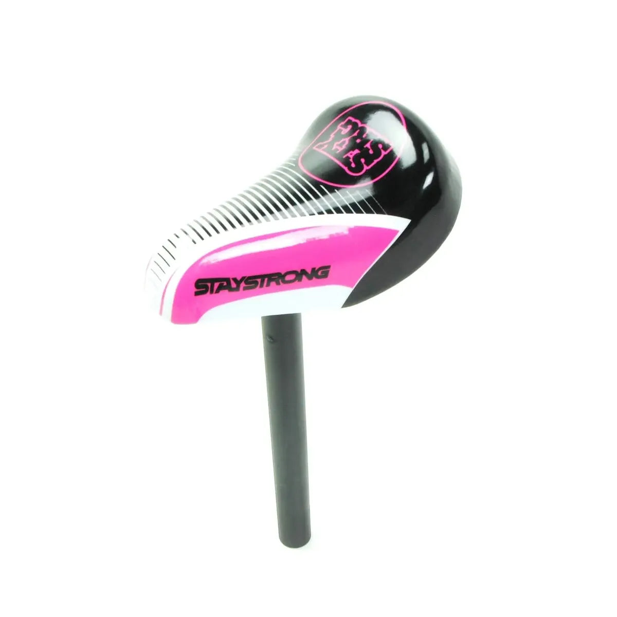 Stay Strong Race DVSN BMX Race/MTB/Downhill Mini Seat/Post Combo - Black/Pink