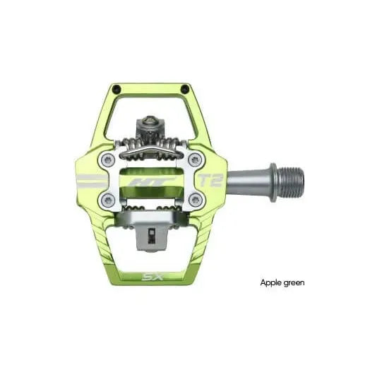 HT T2 SX BMX Race/MTB/Downhill Clip Pedals - Apple Green