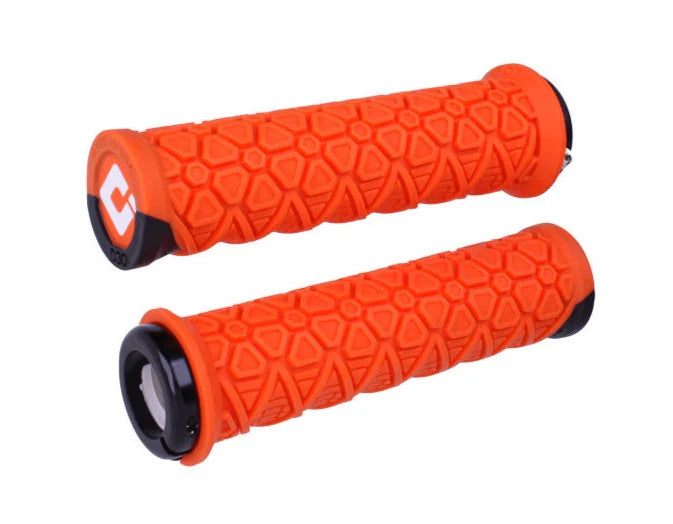 ODI D3O Vanquish V2.1 Lock-On BMX Race/MTB/Downhill Grips - 130mm - Orange