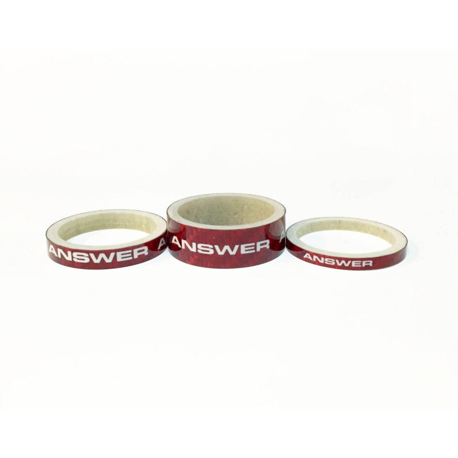 Answer Carbon BMX Race Stem Spacer - 3 Pack - Red