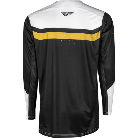 Fly Racing Rayce 2025 BMX Race/MTB/Downhill Jersey - White/Black/Gold