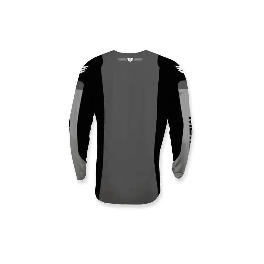 Meybo SlimFit BMX Race/MTB/Downhill Jersey - Black/Grey