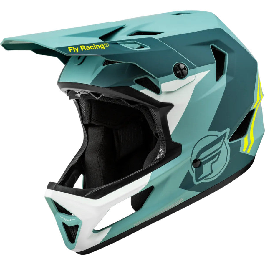 Fly Racing Rayce BMX Race/MTB/Downhill Helmet - Stone/Hi-Vis