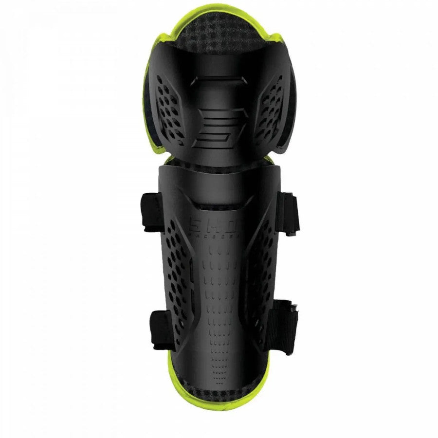 Shot Optimal 2.0 BMX Race/MTB/Downhill Knee Guards - Black/Neon Yellow