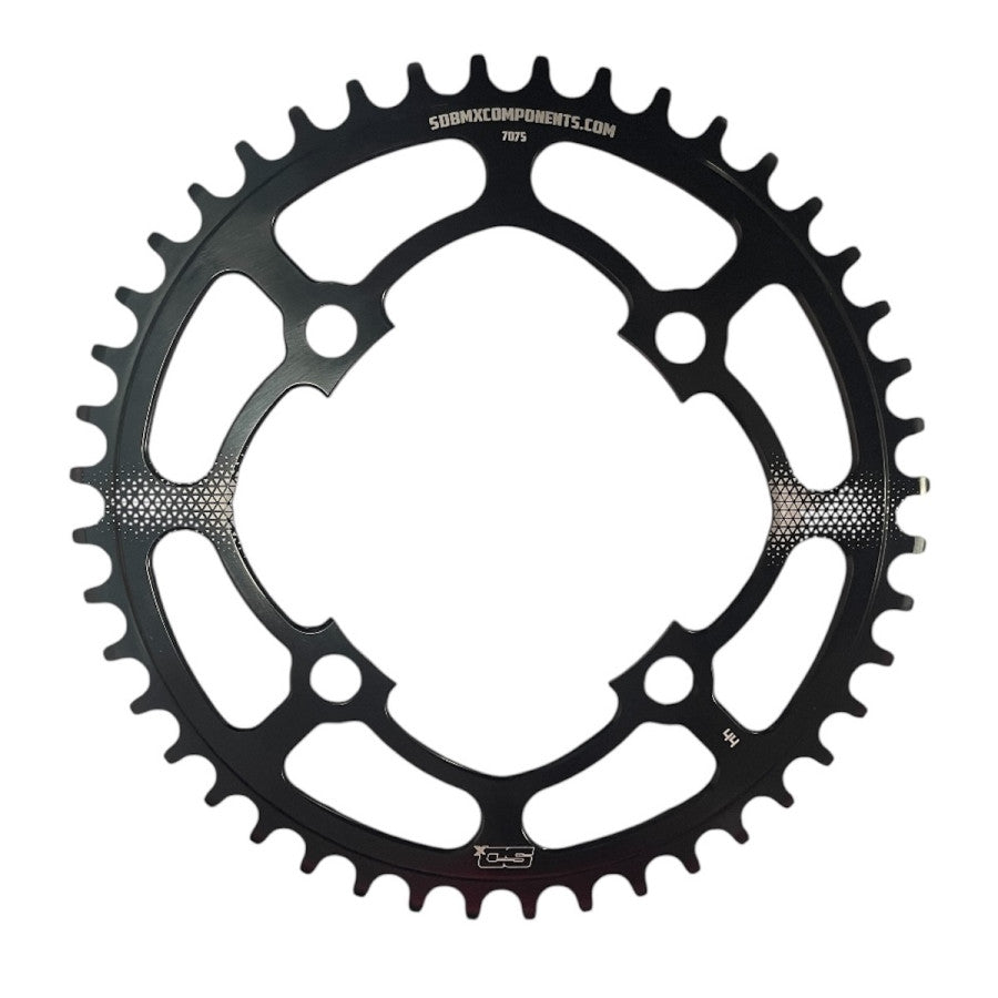 SD-X V2 7075 CNC 4 Hole BMX Race Chainring - Black