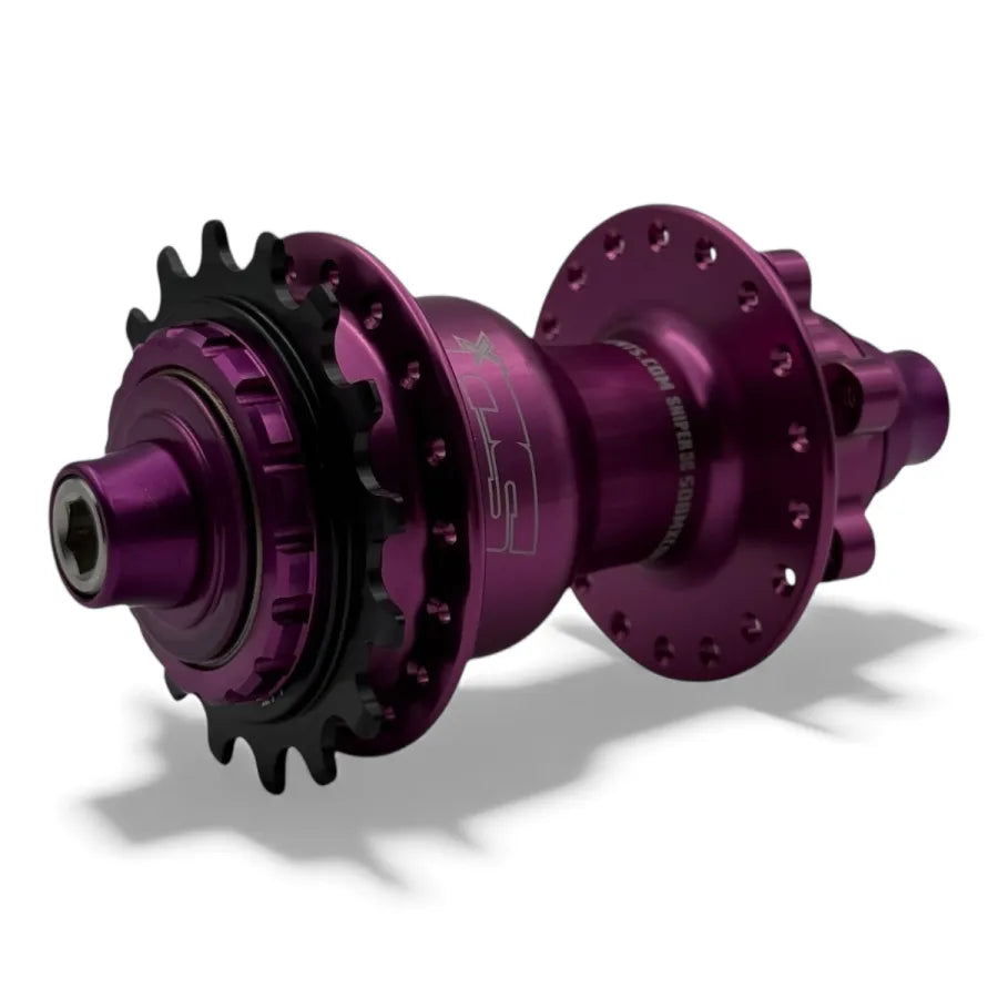 SD-X Sniper Expert Disc Rear BMX Race Hub - 10mm - Purple