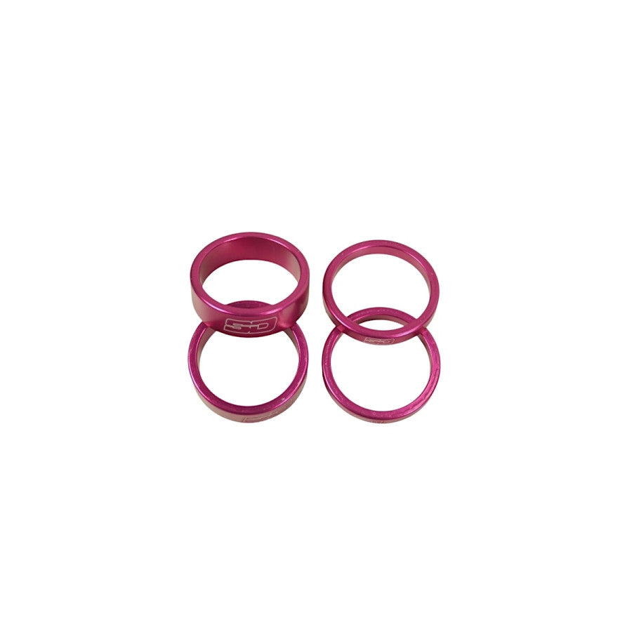 SD BMX Race Stem Spacer Kit 2x 5mm + 2x 10mm - Pink
