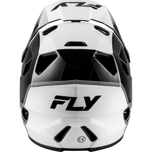 Fly Racing Rayce Repeat BMX Race/MTB/Downhill Helmet - Black/White