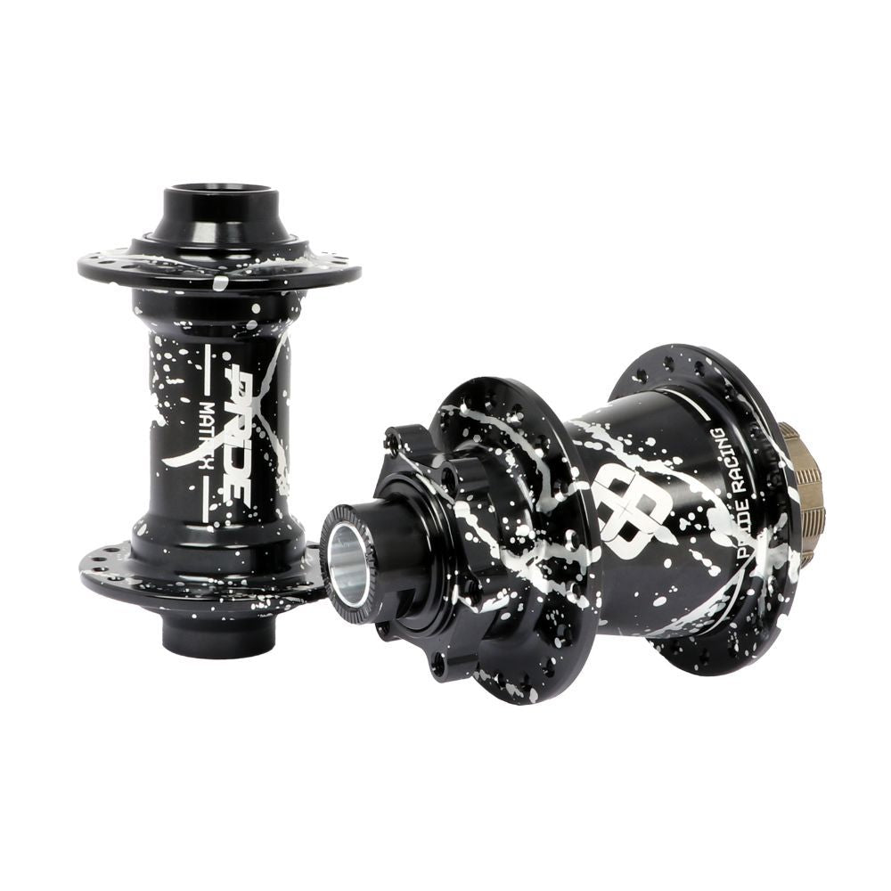 Pride Matrix Hubs Splash Black/Silver - 10/10mm - 28H