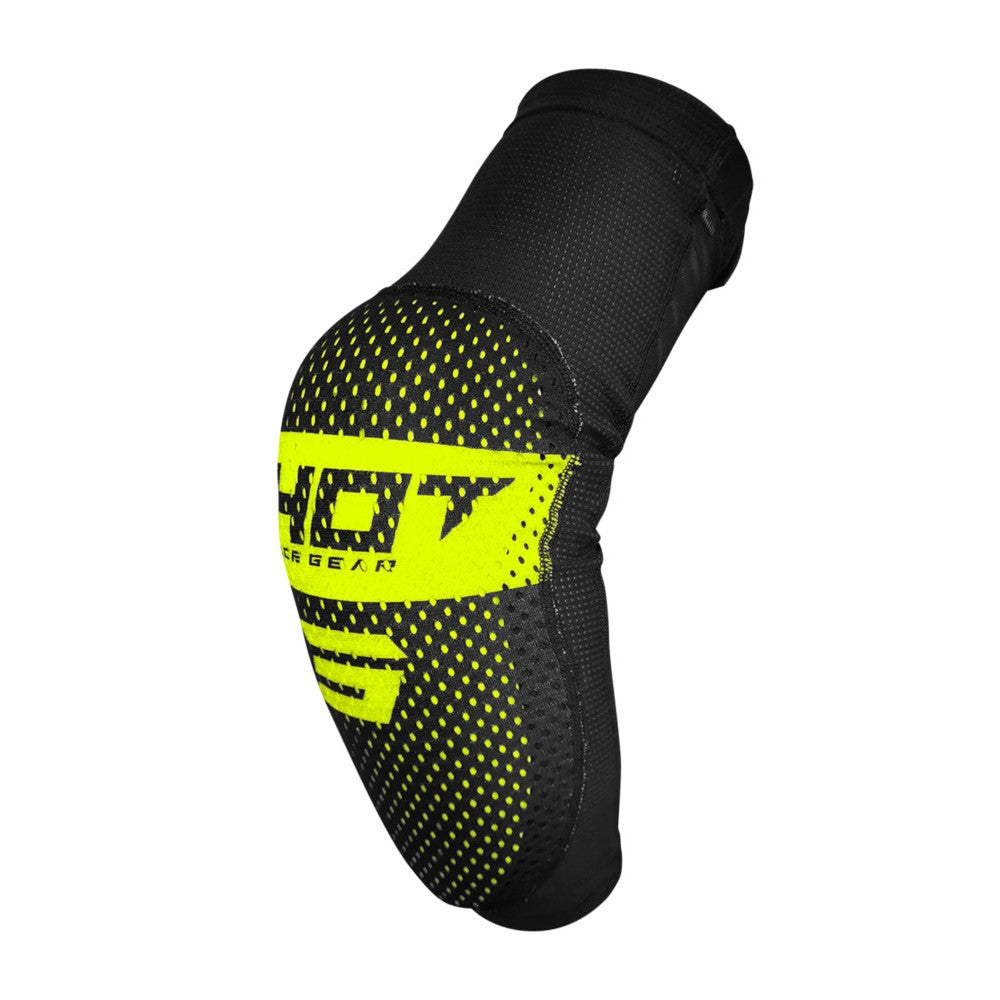 SHOT AIRLIGHT ELBOW GUARD KID BLACK/ NEON YELLOW