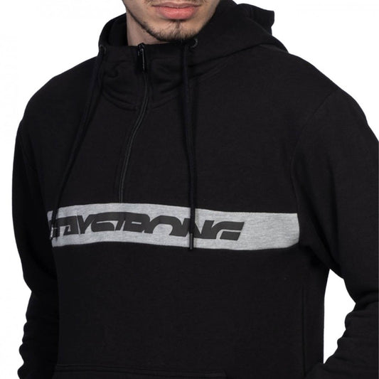 STAYSTRONG SWEAT CUT STRIPE 1/4 ZIP BLACK/GREY