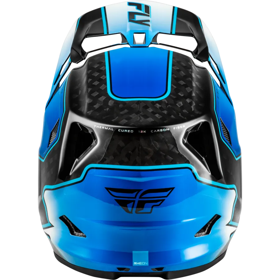 Fly Racing Werx-R Flow Carbon BMX Race/MTB/Downhill Helmet - Black/Blue/white