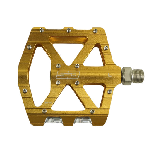 SD CNC V2 Expert BMX Race/MTB/Downhill Flat Pedals - Gold