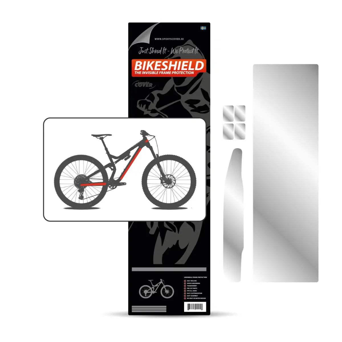 Bikeshield BMX Race Frame Protection Stickerset Halfpack - Matte