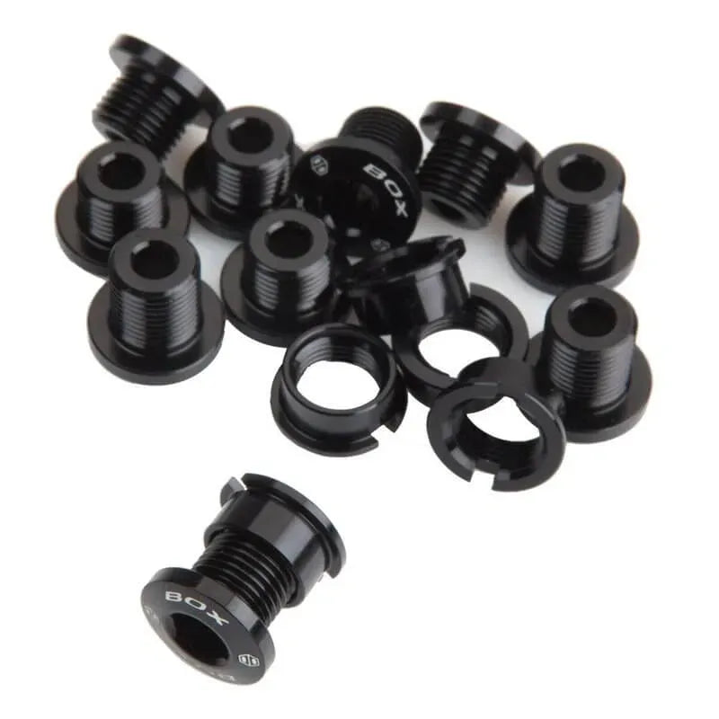 Box One 7075 Alloy BMX Race Chainring Bolts - 15Pcs - Black