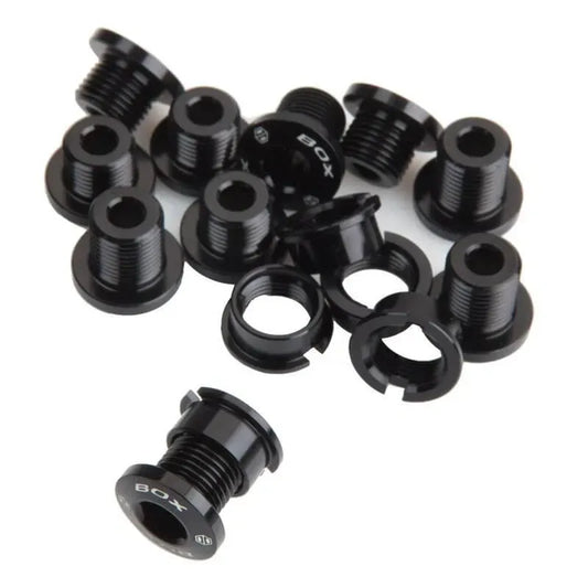 Box One 7075 Alloy BMX Race Chainring Bolts - 15Pcs - Black