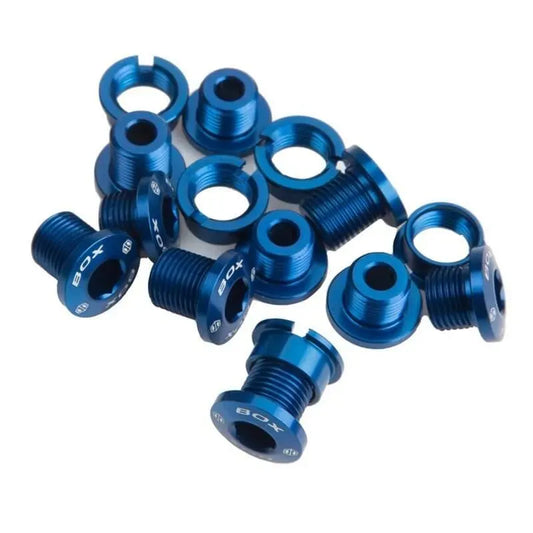 Box One 7075 Alloy BMX Race Chainring Bolts - 15Pcs - Blue