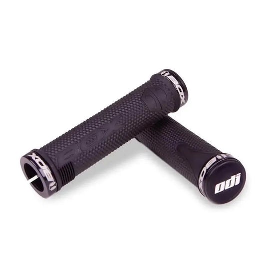 Box One Lock-On BMX Race/MTB/Downhill Grips - 130mm - Black/Black Clamps