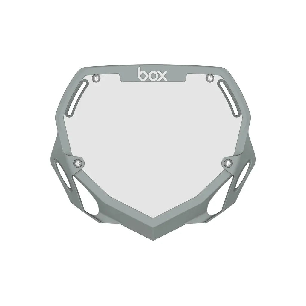 Box Two BMX Race Number Plate - Grey