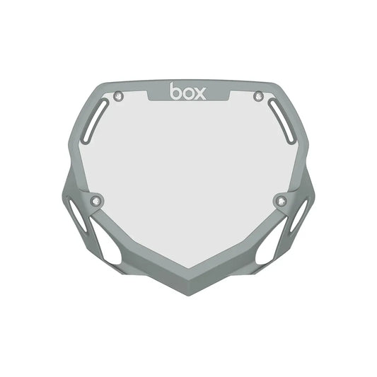 Box Two BMX Race Number Plate - Grey