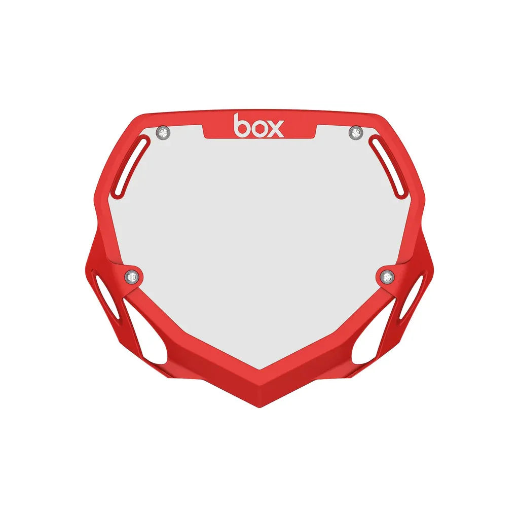 Box Two BMX Race Number Plate - Red