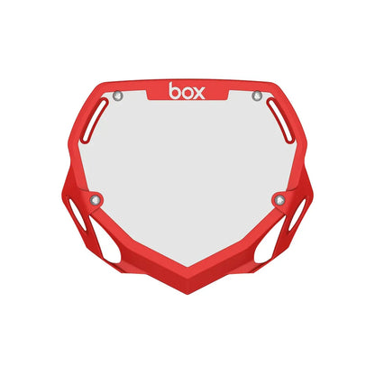 Box Two BMX Race Number Plate - Red