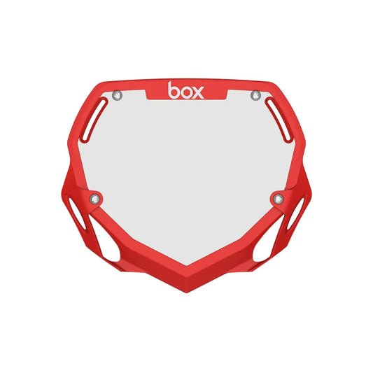 Box Two BMX Race Number Plate - Red