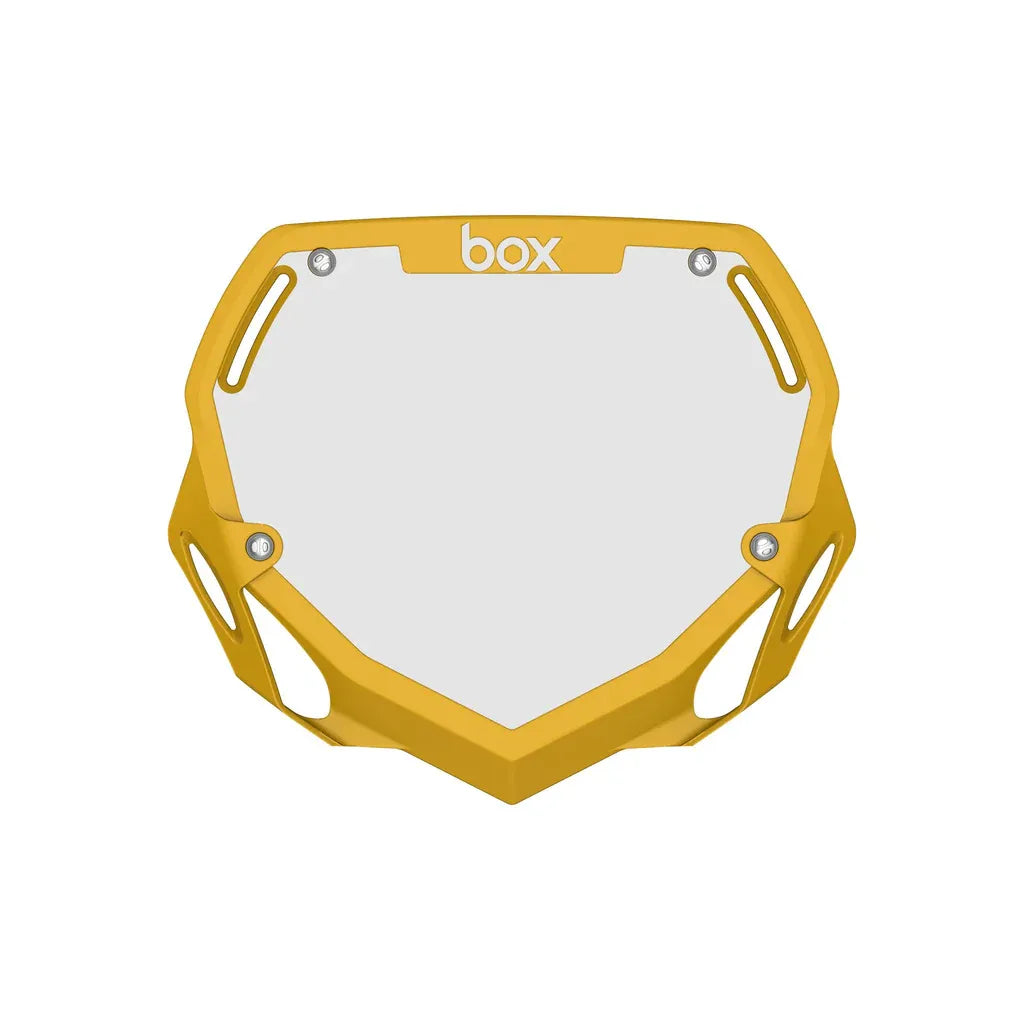 Box Two BMX Race Number Plate - Yellow