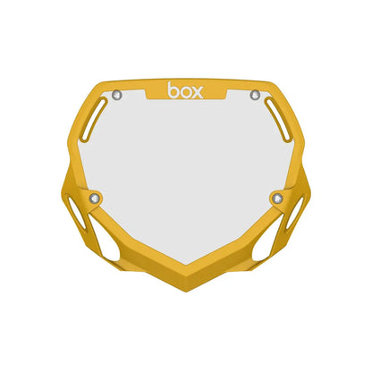 Box Two BMX Race Number Plate - Yellow
