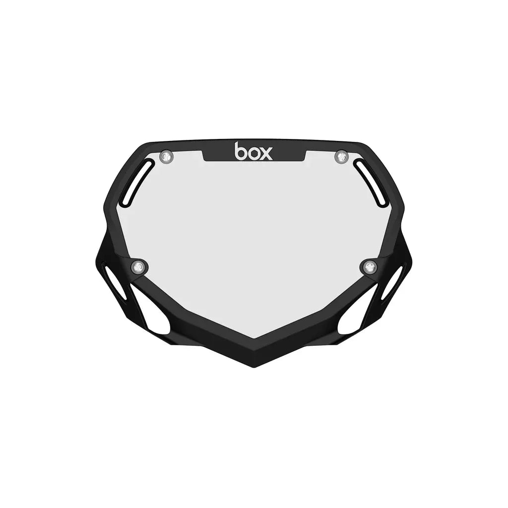 Box Two BMX Race Number Plate - Black