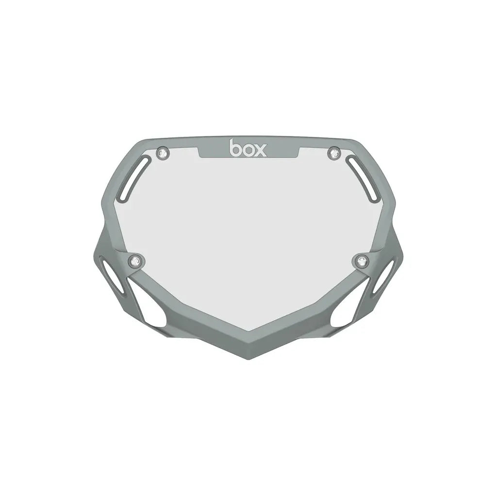 Box Two BMX Race Number Plate - Grey