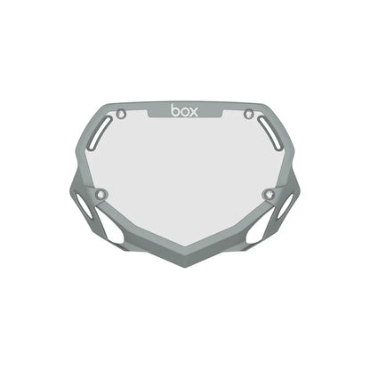 Box Two BMX Race Number Plate - Grey