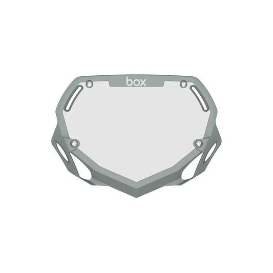 Box Two BMX Race Number Plate - Grey