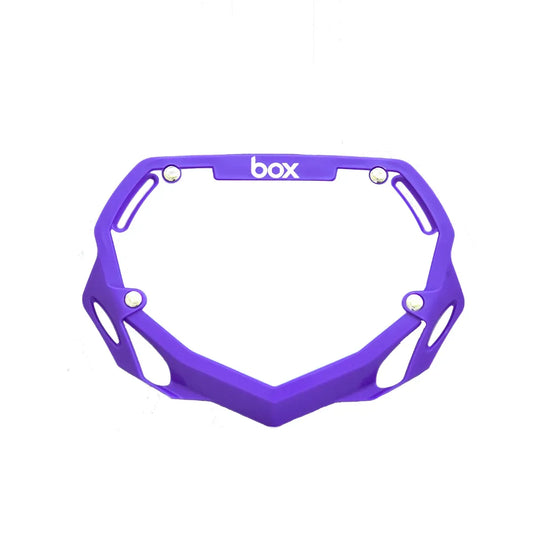 Box Two BMX Race Number Plate - Purple