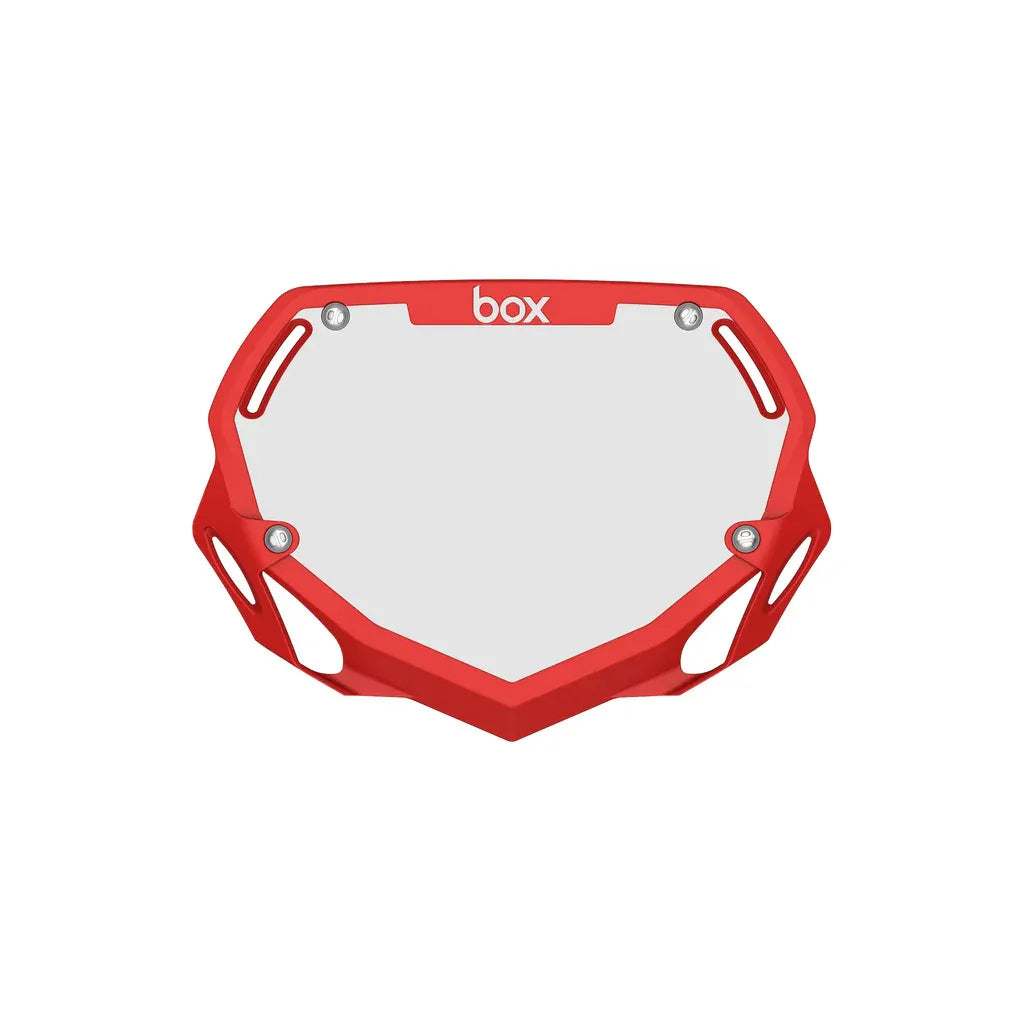 Box Two BMX Race Number Plate - Red