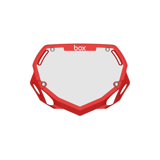 Box Two BMX Race Number Plate - Red