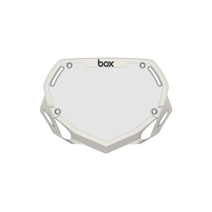 Box Two BMX Race Number Plate - White