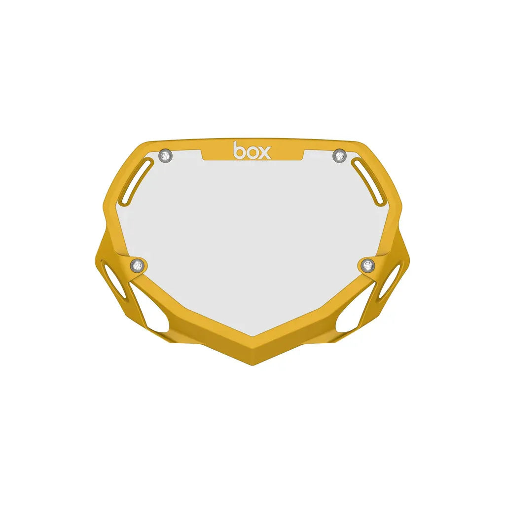 Box Two BMX Race Number Plate - Yellow