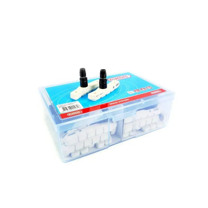 Elvedes BMX Race/MTB/Downhill Cartridge Brake Pads - 72mm - 25 Pairs - White