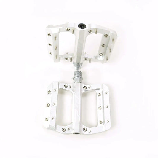HT AE12 SX BMX Race/MTB/Downhill Flat Pedals - Silver