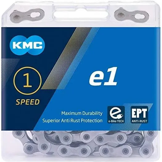 KMC E1 3/32 EPT BMX Race/MTB/Downhill Chain - Silver